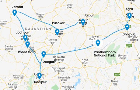 Rajasthan Map